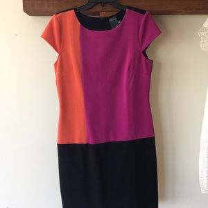 cute block color dress!